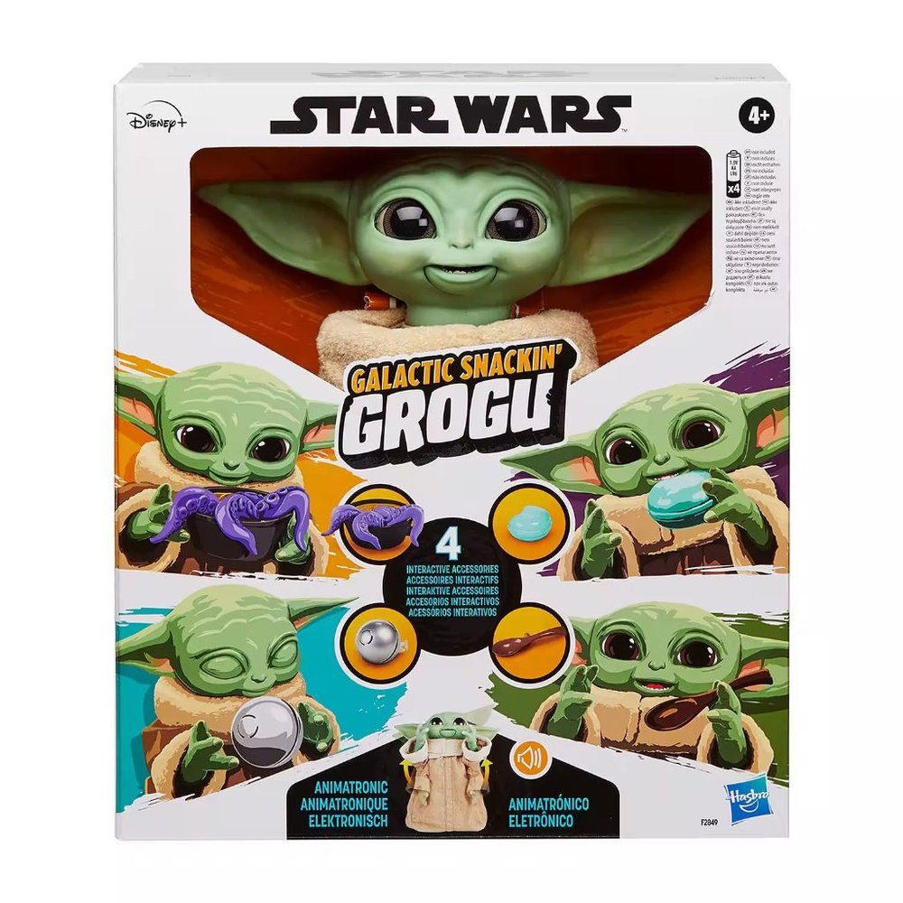 Star Wars  Mandalorian - Galactic Snackin Grogu - Animatronic Toy - 40+ Sounds